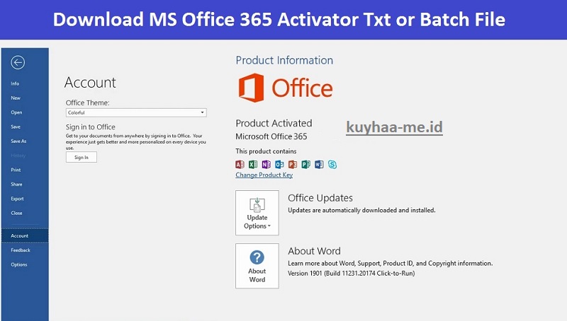 Office 365 Crack dengan Kunci Produk Unduh Gratis 2023 - Kuyhaa