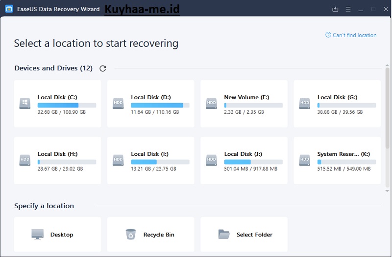 EaseUS Data Recovery Kuyhaa 16.2.0 Crack + Kode Lisensi