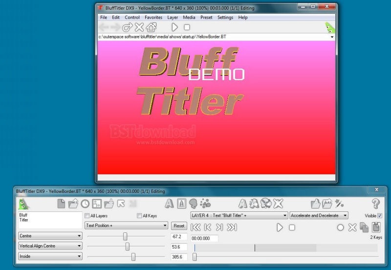 BluffTitler DX9 Full Crack Tải xuống miễn phí cho Windows