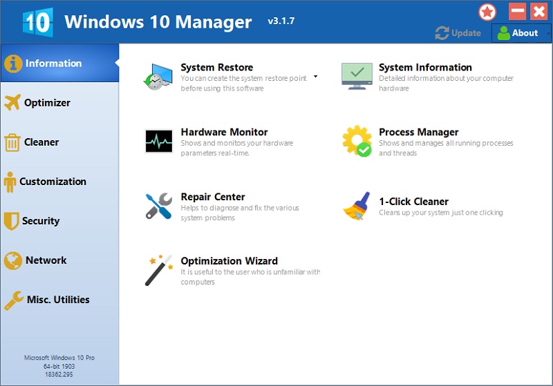 Yamicsoft Windows 10 Manager Crack 3.8.3 với Tải xuống Keygen