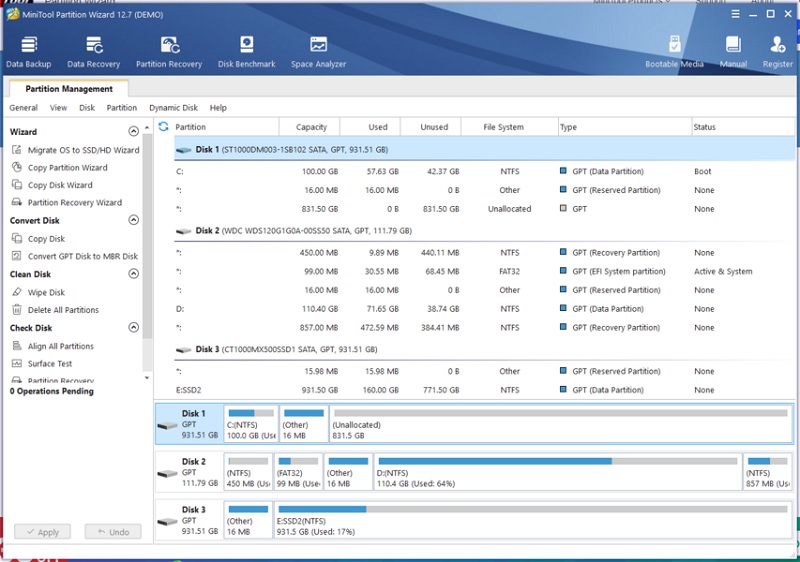 Minitool Partition Wizard Crack 2024 v12.8 Versi Terbaru Unduh