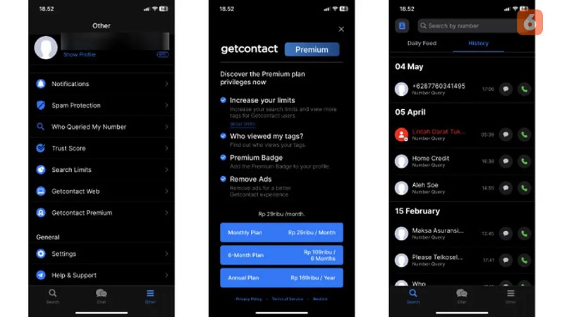 GetContact Premium v6.7.1 Mod APK (tidak terkunci) Versi Terbaru