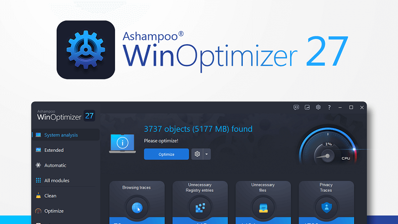 Ashampoo WinOptimizer Kuyhaa 27.00.03 + Versi Terbaru Unduh
